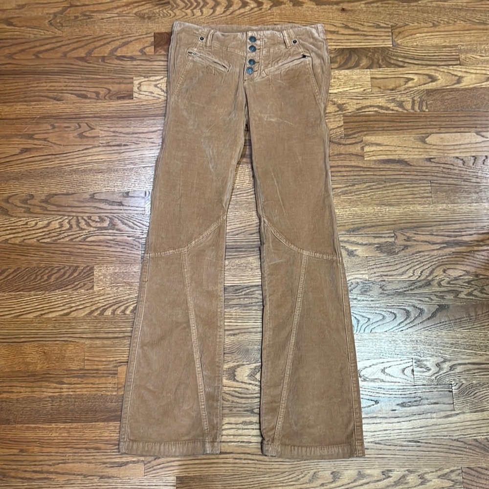 Free People Brown Corduroy Boot Cut Pants
